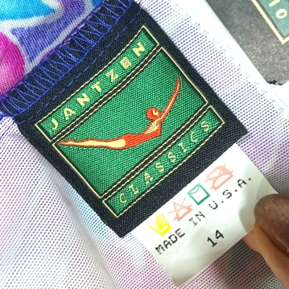 NWT Jantzen Botanical Beauty Lingerie One Piece Floral Print Swim Wear Size 14 - Picture 16 of 17